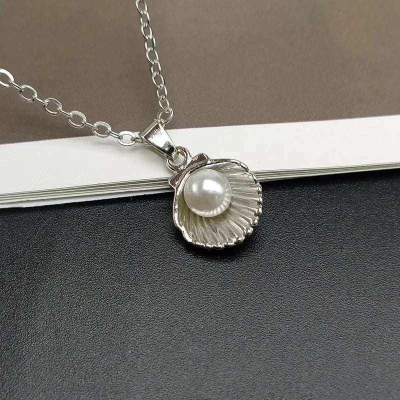 Trendy Fashion  Shell Imitation Pearl Pendant Necklace For Women Fashion Collar Neck Jewelry Wholesale Dropshipping