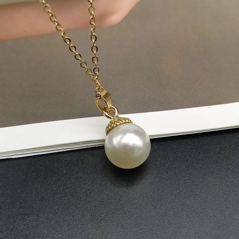 Trendy Fashion  Shell Imitation Pearl Pendant Necklace For Women Fashion Collar Neck Jewelry Wholesale Dropshipping